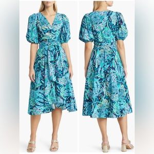 NWT Size 12 Juney elbow sleeve midi Lilly Pulitzer dress